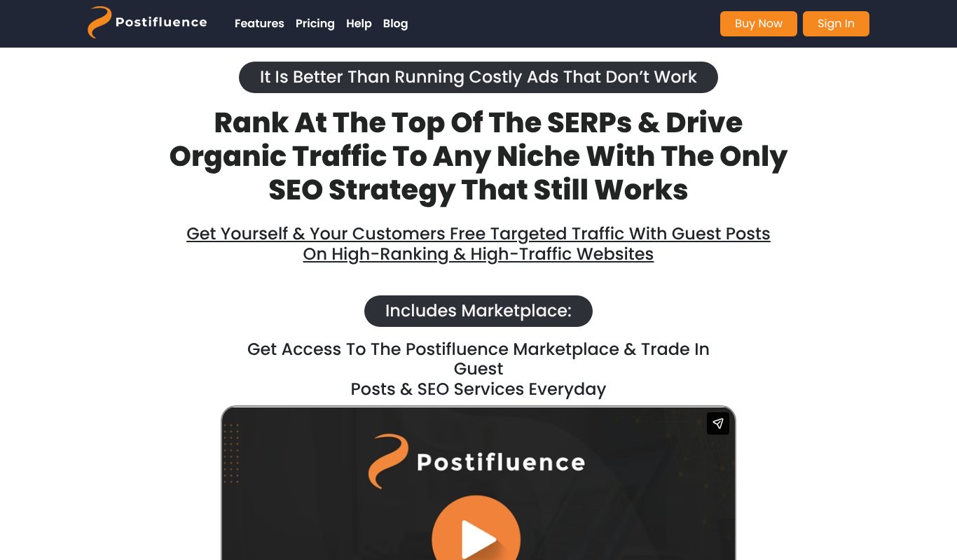 Postifluence homepage